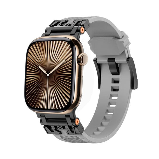 For Apple Watch 42mm / 41mm / 40mm / 38mm Kalebol Armor TPU Watch Band(Black Grey) by Kalebol