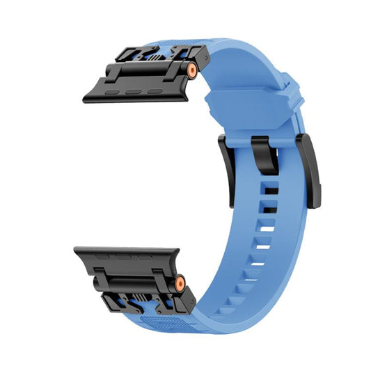 For Apple Watch 42mm / 41mm / 40mm / 38mm Kalebol Armor TPU Watch Band(Black Blue) by Kalebol