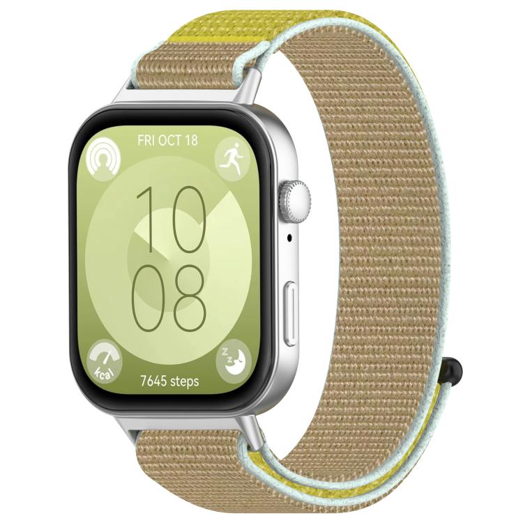 For Huawei Watch Fit3 Kalebol Hook and Loop Nylon Strap(Beige) by Kalebol
