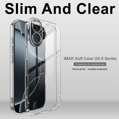 For iPhone 17 imak UX-5 Series Super Slim Transparent Shockproof TPU Protective Case(Transparent) by imak