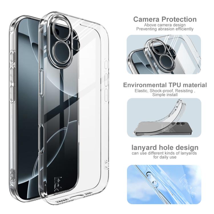 For iPhone 17 imak UX-5 Series Super Slim Transparent Shockproof TPU Protective Case(Transparent) by imak