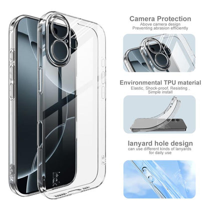 For iPhone 17 imak UX-5 Series Super Slim Transparent Shockproof TPU Protective Case(Transparent) by imak