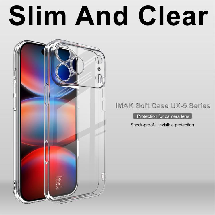 For iPhone 17 Pro Max imak UX-5 Series Super Slim Transparent Shockproof TPU Protective Case(Transparent) by imak