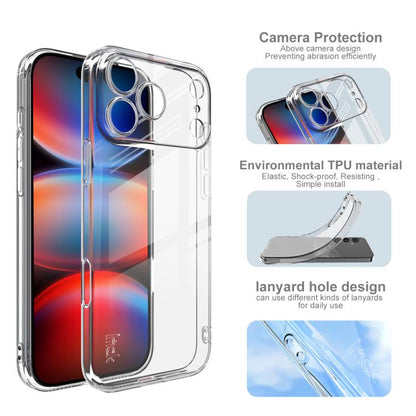 For iPhone 17 Pro Max imak UX-5 Series Super Slim Transparent Shockproof TPU Protective Case(Transparent) by imak