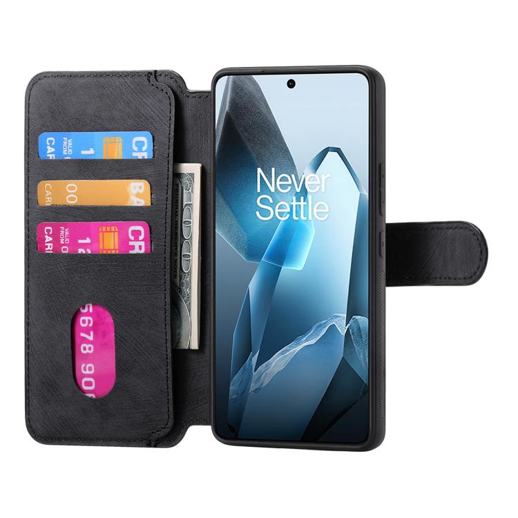 For OnePlus Ace 5 CaseNeo MagSafe RFID Anti-theft Retro Leather Phone Case(Black) by CaseNeo