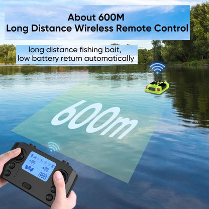 D20 Three Hoppers Smart Control Fishing Bait Boat Support GPS Built-in Light Strip, Plug:US Plug by bashfashion