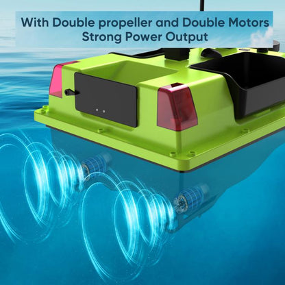 D20 Three Hoppers Smart Control Fishing Bait Boat Support GPS Built-in Light Strip, Plug:US Plug by bashfashion