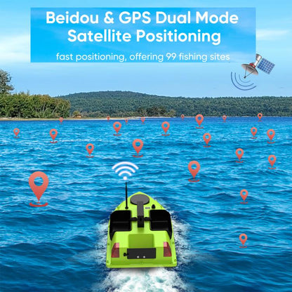 D20 Three Hoppers Smart Control Fishing Bait Boat Support GPS Built-in Light Strip, Plug:UK Plug by bashfashion