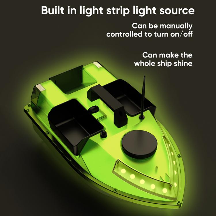 D20 Three Hoppers Smart Control Fishing Bait Boat Support GPS Built-in Light Strip, Plug:UK Plug by bashfashion
