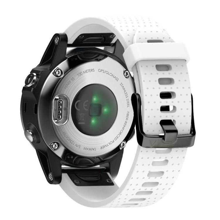 For Garmin QuickFit 20mm Kalebol Dot Texture Silicone Watch Band(White) by Kalebol