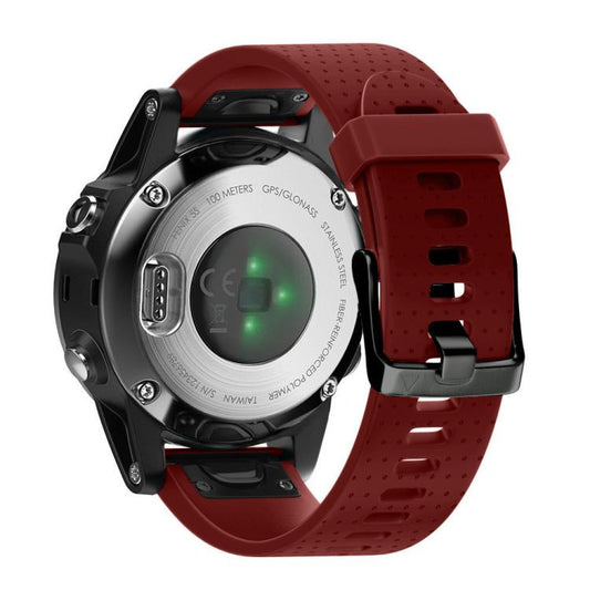 For Garmin QuickFit 20mm Kalebol Dot Texture Silicone Watch Band(Red) by Kalebol