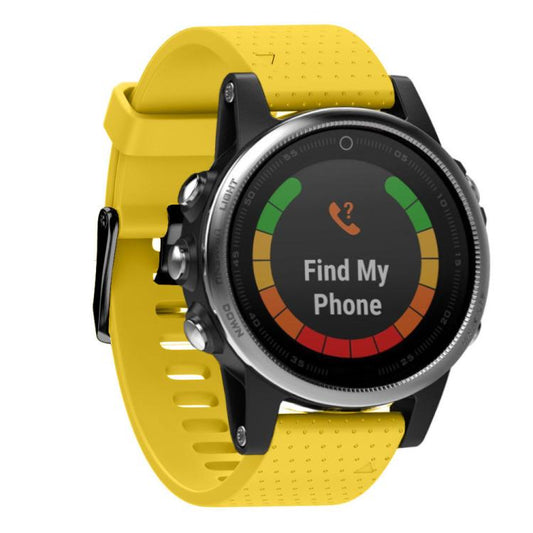 For Garmin QuickFit 20mm Kalebol Dot Texture Silicone Watch Band(Yellow) by Kalebol