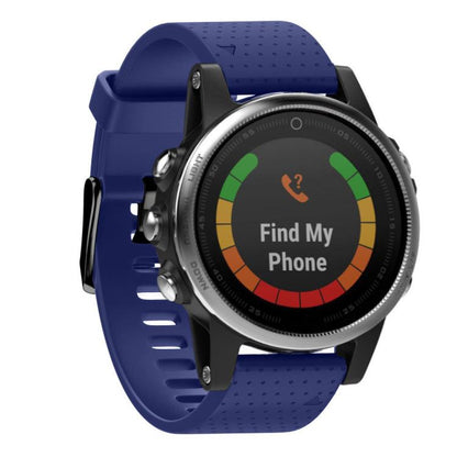 For Garmin QuickFit 20mm Kalebol Dot Texture Silicone Watch Band(Dark Blue) by Kalebol