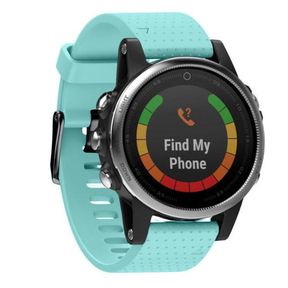 For Garmin QuickFit 20mm Kalebol Dot Texture Silicone Watch Band(Teal) by Kalebol