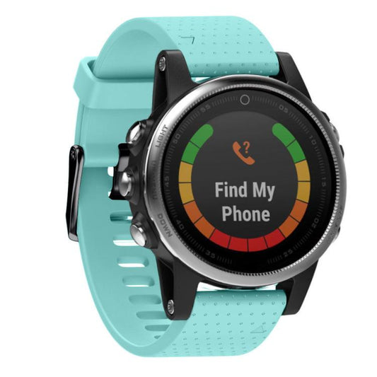 For Garmin QuickFit 20mm Kalebol Dot Texture Silicone Watch Band(Teal) by Kalebol