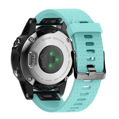 For Garmin QuickFit 20mm Kalebol Dot Texture Silicone Watch Band(Teal) by Kalebol