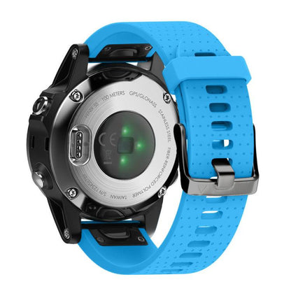 For Garmin QuickFit 20mm Kalebol Dot Texture Silicone Watch Band(Sky Blue) by Kalebol