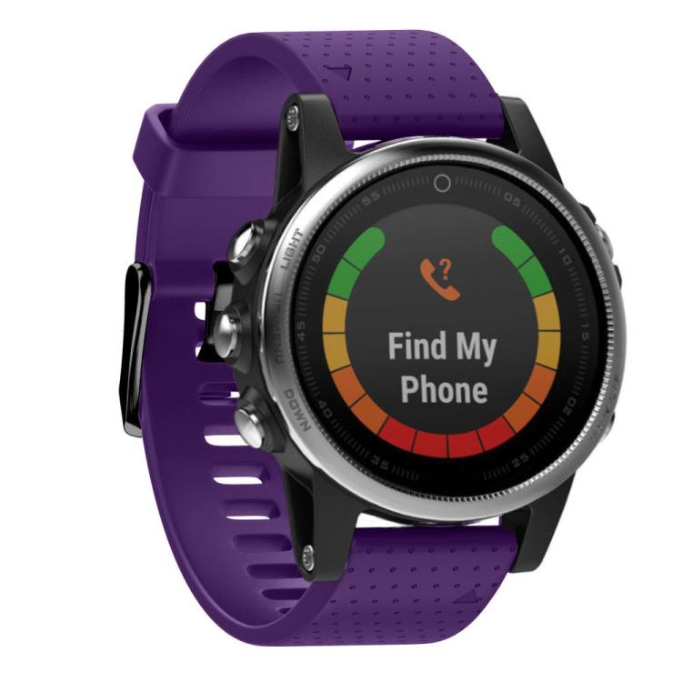 For Garmin QuickFit 20mm Kalebol Dot Texture Silicone Watch Band(Purple) by Kalebol