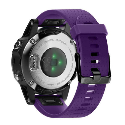 For Garmin QuickFit 20mm Kalebol Dot Texture Silicone Watch Band(Purple) by Kalebol
