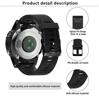 For Garmin QuickFit 20mm Kalebol Dot Texture Silicone Watch Band(Navy Blue) by Kalebol