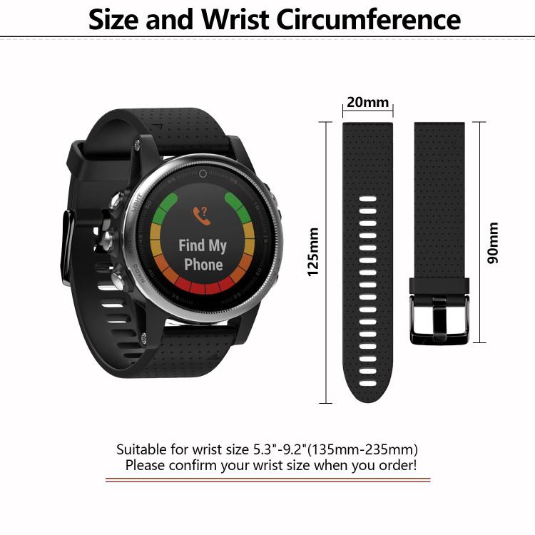 For Garmin QuickFit 20mm Kalebol Dot Texture Silicone Watch Band(Dark Blue) by Kalebol