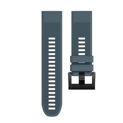 For Garmin QuickFit 22mm Kalebol Triangle Texture Silicone Watch Band(Navy Blue) by Kalebol