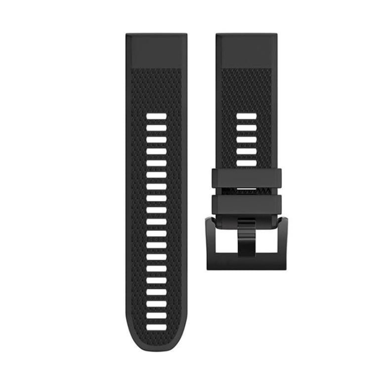 For Garmin QuickFit 22mm Kalebol Triangle Texture Silicone Watch Band(Black) by Kalebol