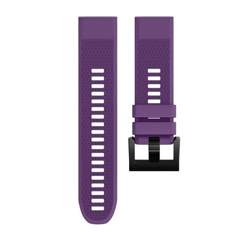 For Garmin QuickFit 22mm Kalebol Triangle Texture Silicone Watch Band(Purple) by Kalebol