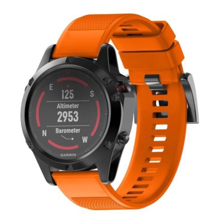For Garmin QuickFit 26mm Kalebol Triangle Texture Silicone Watch Band(Orange) by Kalebol