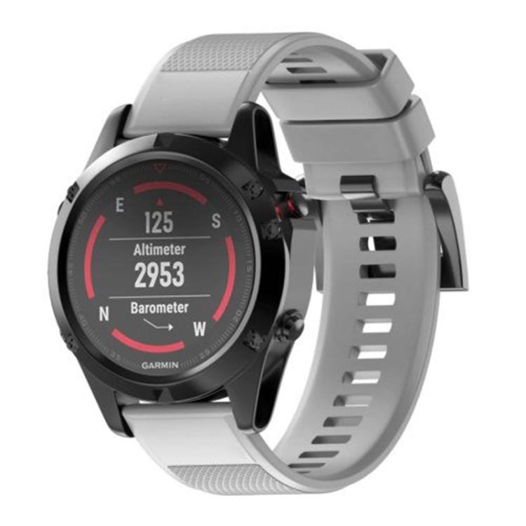 For Garmin QuickFit 26mm Kalebol Triangle Texture Silicone Watch Band(Grey) by Kalebol