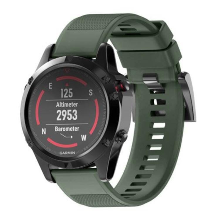 For Garmin QuickFit 26mm Kalebol Triangle Texture Silicone Watch Band(Army Green) by Kalebol