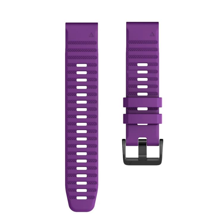 For Garmin QuickFit 22mm Kalebol Concave Texture Silicone Watch Band(Purple) by Kalebol