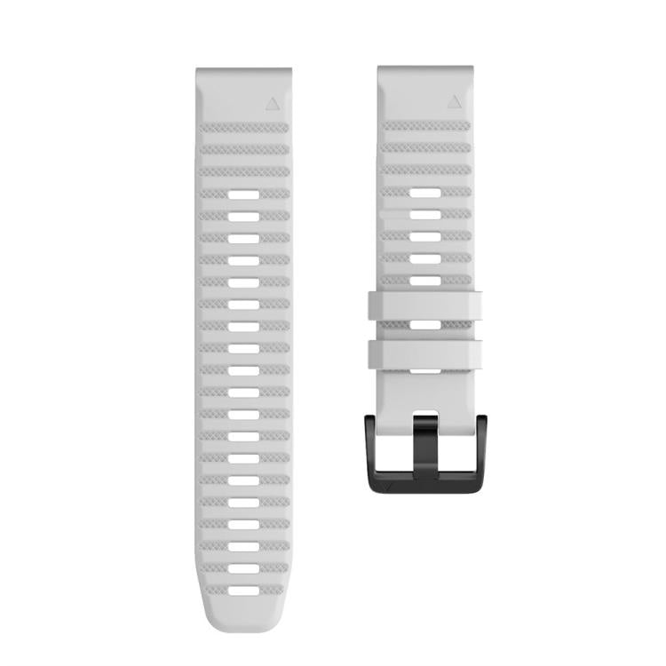 For Garmin QuickFit 26mm Kalebol Concave Texture Silicone Watch Band(White) by Kalebol