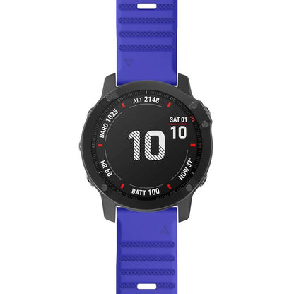 For Garmin QuickFit 26mm Kalebol Concave Texture Silicone Watch Band(Royal Blue) by Kalebol