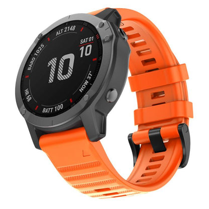 For Garmin QuickFit 26mm Kalebol Concave Texture Silicone Watch Band(Orange) by Kalebol
