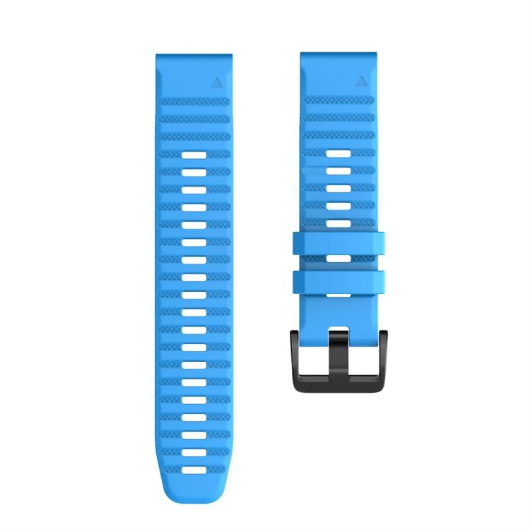 For Garmin QuickFit 26mm Kalebol Concave Texture Silicone Watch Band(Sky Blue) by Kalebol