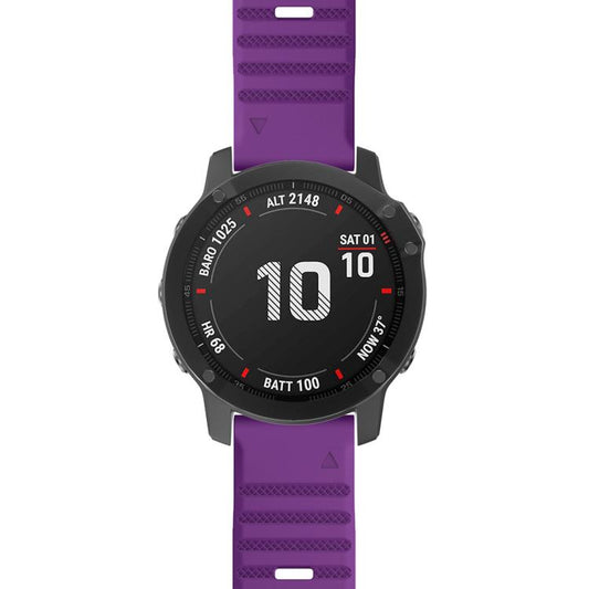 For Garmin QuickFit 26mm Kalebol Concave Texture Silicone Watch Band(Purple) by Kalebol