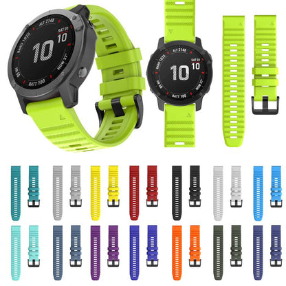 For Garmin QuickFit 22mm Kalebol Concave Texture Silicone Watch Band(Sky Blue) by Kalebol