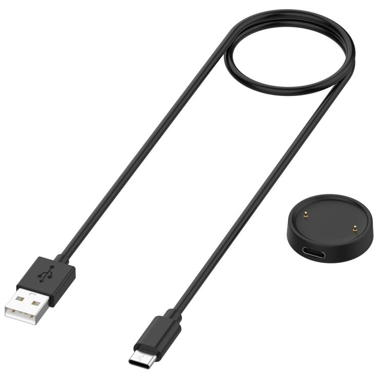 For Amazfit Bip 6 / Active 2 USB-C / Type-C Interface Adapter Split Smart Watch Charging Cable Set, Length: 1m(Black) by bashfashion