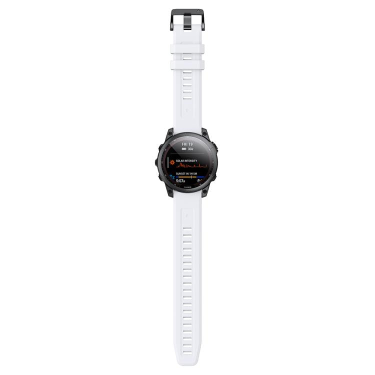 For Garmin QuickFit 20mm Kalebol Ladder Silicone Watch Band(White) by Kalebol