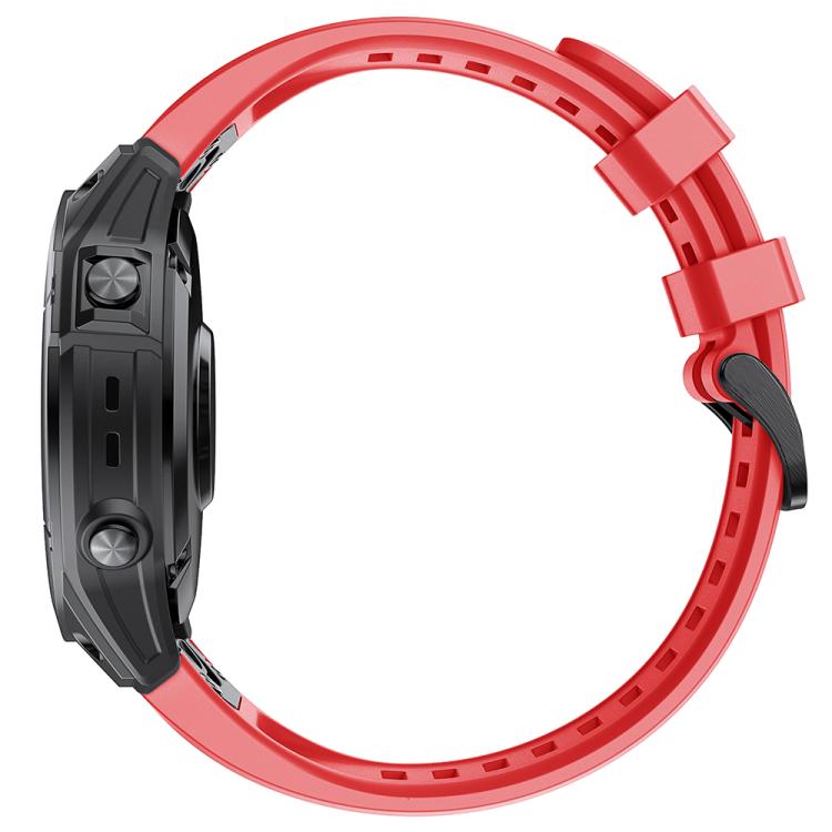 For Garmin QuickFit 20mm Kalebol Ladder Silicone Watch Band(Red) by Kalebol