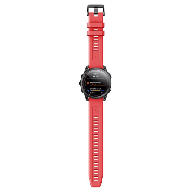 For Garmin QuickFit 20mm Kalebol Ladder Silicone Watch Band(Red) by Kalebol