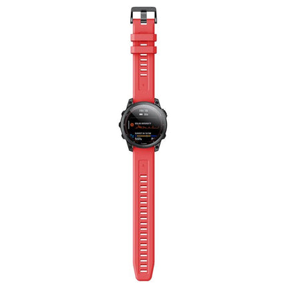 For Garmin QuickFit 20mm Kalebol Ladder Silicone Watch Band(Red) by Kalebol