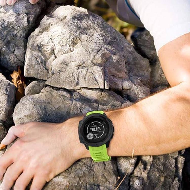 For Garmin QuickFit 20mm Kalebol Ladder Silicone Watch Band(Black) by Kalebol