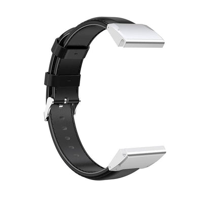 For Garmin QuickFit 26mm Kalebol Waxed Calfskin Leather Watch Band(Black) by Kalebol