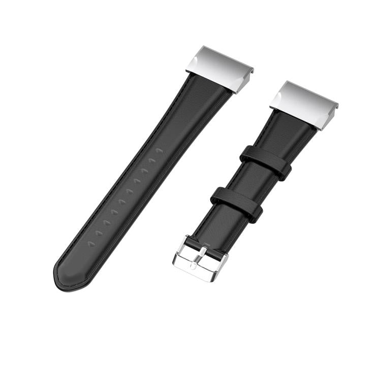 For Garmin QuickFit 26mm Kalebol Waxed Calfskin Leather Watch Band(Black) by Kalebol