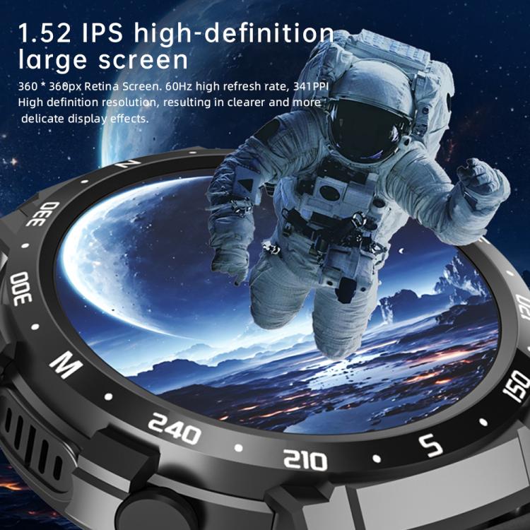 Q10 Dual-mode Bluetooth Headphones Smart Watch,1.52 inch, Support Bluetooth Call / Heart Rate(Black) by bashfashion