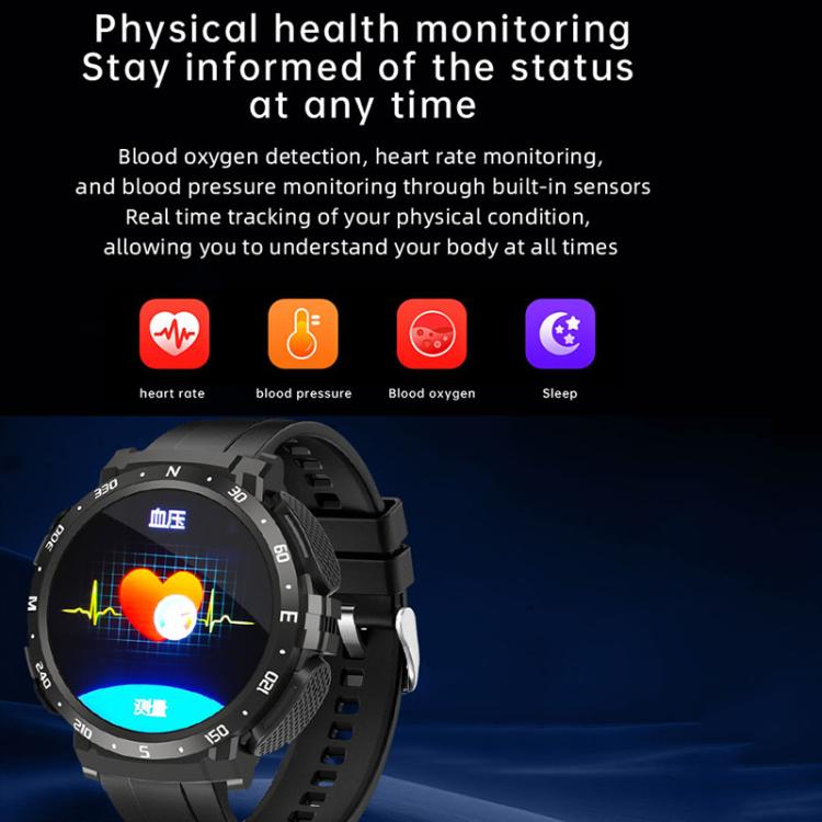 Q10 Dual-mode Bluetooth Headphones Smart Watch,1.52 inch, Support Bluetooth Call / Heart Rate(Black) by bashfashion