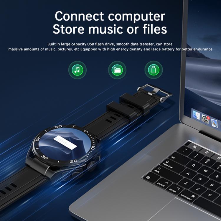 Q11 Dual-mode Bluetooth Headphones Smart Watch,1.58 inch, Support Bluetooth Call / Heart Rate(Black) by bashfashion