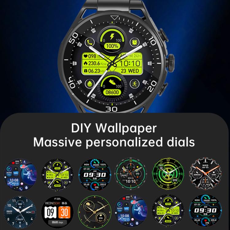 Q11 Dual-mode Bluetooth Headphones Smart Watch,1.58 inch, Support Bluetooth Call / Heart Rate(Black) by bashfashion